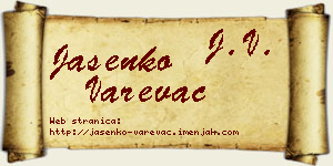 Jasenko Varevac vizit kartica